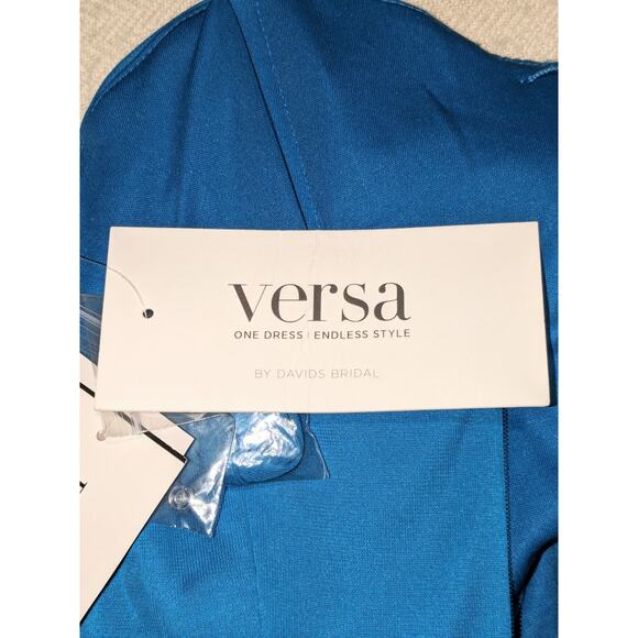 NWT Versa Convertible Blue Maxi 6 Dress Bridesmaid Wedding Prom Formal Feminine - Picture 12 of 16